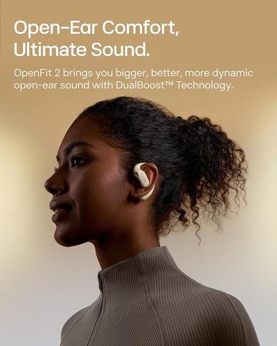 Shokz OpenFit 2 True Wireless Bluetooth Black Earphones