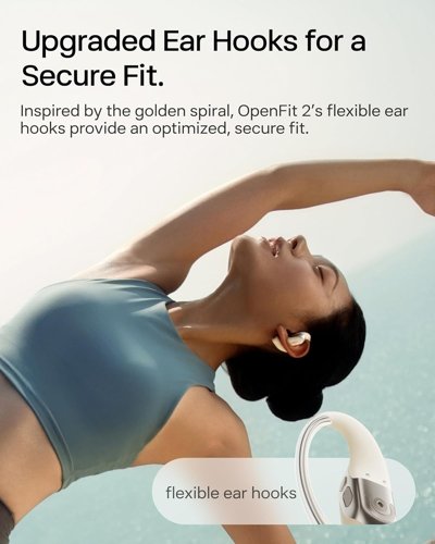 Shokz OpenFit 2 True Wireless Bluetooth Black Earphones