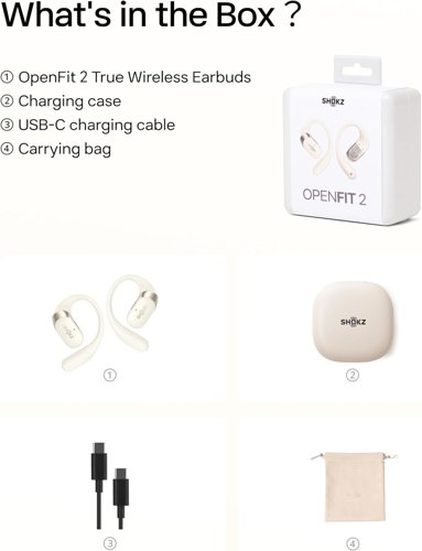 Shokz OpenFit 2 True Wireless Bluetooth Black Earphones