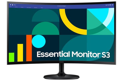 Samsung Essential S3 27 Inch 1920 x 1080 Pixels Full HD VA Panel HDMI VGA Curved Monitor