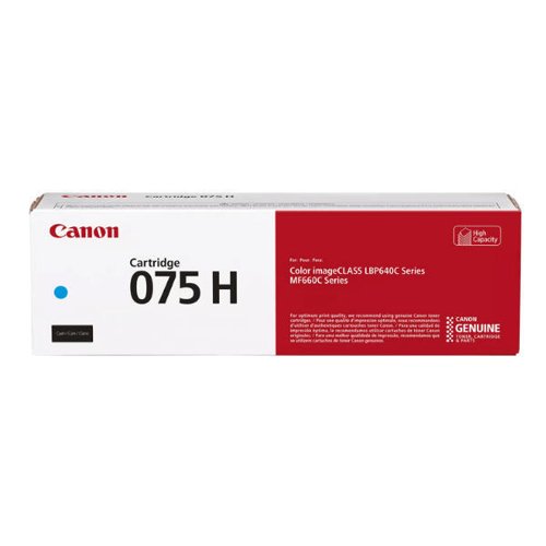 Canon CRG-075HC Cyan High Capacity Toner Cartridge 2.5k pages - 6368C002