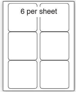 71882SM - Purely Everyday A4 Matte Finish Labels 99.1x93.1mm 6 Per Sheet Box 100 Sheets (Pack 600 Labels) - A41-6PE
