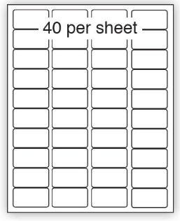 Purely Everyday A4 Matte Finish Labels 45.7x25.4mm 40 Per Sheet Box 100 Sheets (Pack 4000 Labels) - A41-40PE