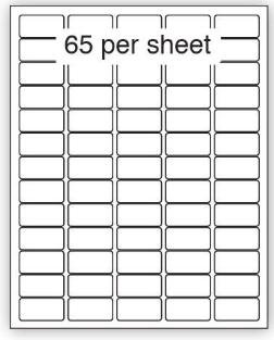 Purely Everyday A4 Matte Finish Labels 38.1x21.2mm 65 Per Sheet Box 100 Sheets (Pack 6500 Labels) - A41-65PE