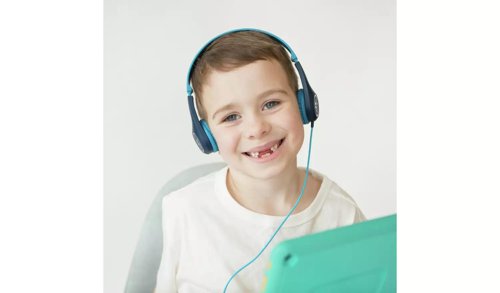 JLab Audio JBuddies Pop Wired 3.5mm Connector Blue Headphones