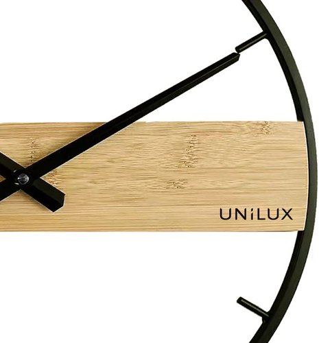Unilux Circle Wall Clock Black/Bamboo 400189467