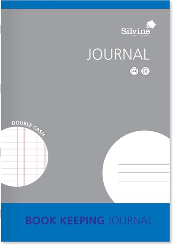 Silvine Portrait Book Keeping Journal Feint Ruled 8mm 16 Leaves 90GSM A4 (Pack 6) - SJA4J-P