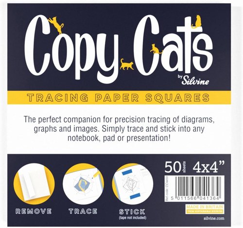 Copycats Tracing Paper Squares 4x4inch (Pack 6) - CC4450