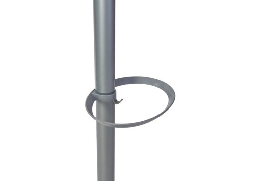 ALBA Festival Coat Stand 5 Pegs Silver Grey and Light Wood - PMFESTW M