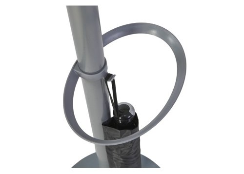 ALBA Festival Coat Stand 5 Pegs Silver Grey and Light Wood - PMFESTW M