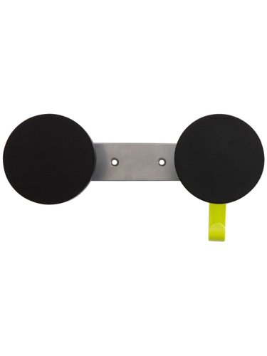 ALBA Wall Coat Hook 2 Pegs Black - PMS2