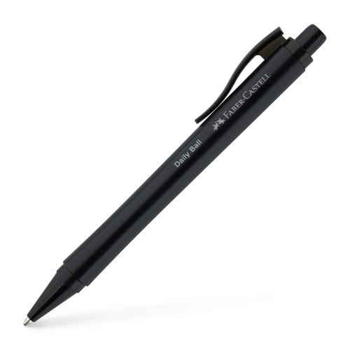 Faber-Castell Ballpoint Pen Daily Ball XB Black 63% Recycled Plastic (Pack 10) - 4 for the Price of 3 - 140690X4