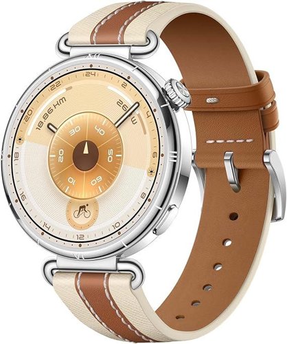 Huawei Watch GT6 1.32 Inch 41mm Smartwatch - Silver Body with Brown Composite Leather Strap