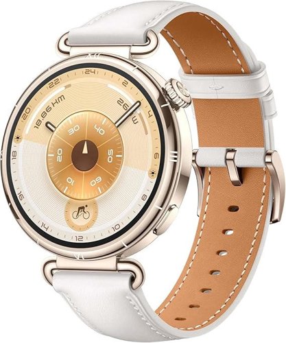 Huawei Watch GT6 1.32 Inch Touchscreen 41mm Smartwatch - Gold Body with White Composite Leather Strap