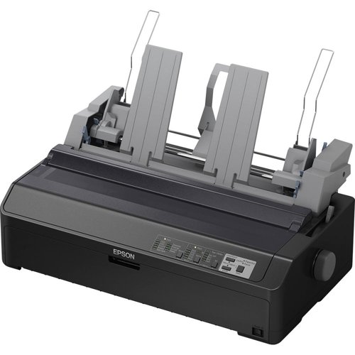 EPSCF40403 | The Epson LQ-2090II dot matrix printer is one of the fastest and most reliable impact printers you can find on the market. With a printing speed of up to 550 characters per second at 10 characters per inch, this printer is remarkably fast. The printer also features a 128kb input data buffer memory.An incredibly durable and reliable machine for daily printing requirements. The Epson LQ-2090II is an excellent investment if you are looking for a machine that can handle continuous paper or multi-page prints without breaking down easily. Also, this impact printer provides better graphics and text printing quality, thanks to its 24-pin technology.