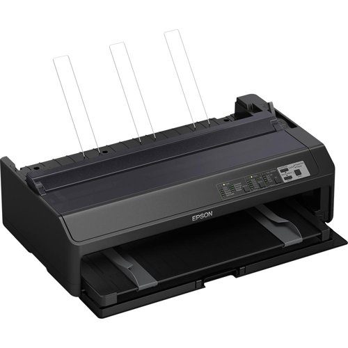 EPSCF40403 | The Epson LQ-2090II dot matrix printer is one of the fastest and most reliable impact printers you can find on the market. With a printing speed of up to 550 characters per second at 10 characters per inch, this printer is remarkably fast. The printer also features a 128kb input data buffer memory.An incredibly durable and reliable machine for daily printing requirements. The Epson LQ-2090II is an excellent investment if you are looking for a machine that can handle continuous paper or multi-page prints without breaking down easily. Also, this impact printer provides better graphics and text printing quality, thanks to its 24-pin technology.