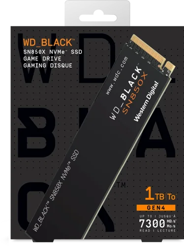 WD Black SN850X PCIE GEN 4 Gaming SSD 1TB WDBB9G0010BNC-WR