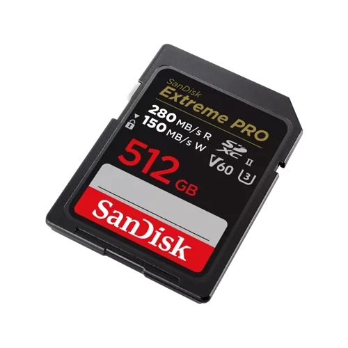 Sandisk Extreme PRO 512GB V60 UHSII SD CARDS SDSDXEP-512G-GN4
