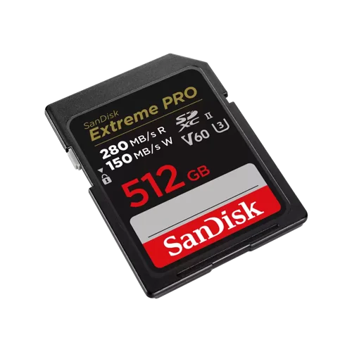 Sandisk Extreme PRO 512GB V60 UHSII SD CARDS SDSDXEP-512G-GN4