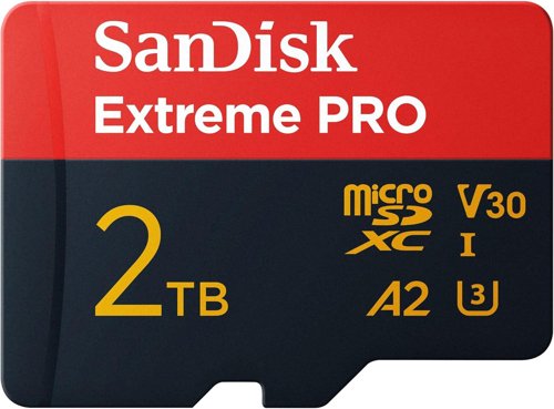 Sandisk Extreme PRO MicroSDXC 2TB UHSI Card with Adapter SDSQXCD-2T00-GN6