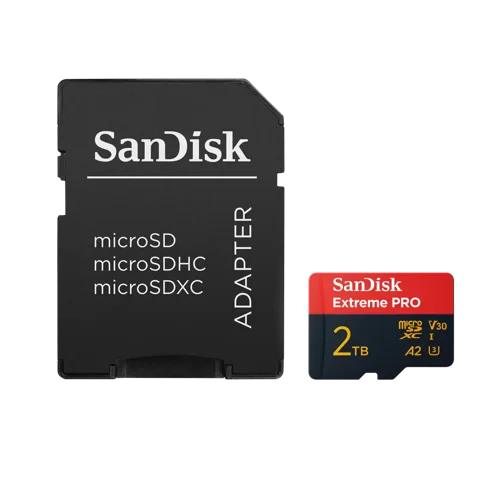 Sandisk Extreme PRO MicroSDXC 2TB UHSI Card with Adapter SDSQXCD-2T00-GN6