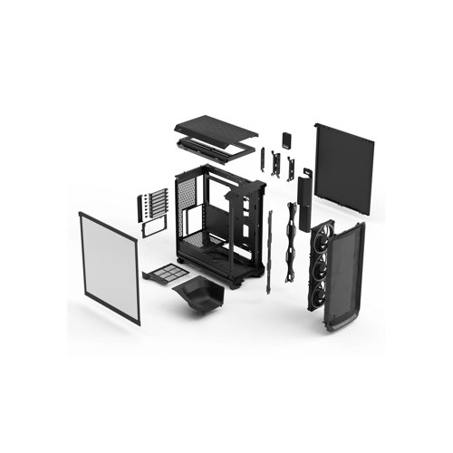 Fractal Design Meshify 3 Ambience Pro RGB Black Tempered Glass Light Tint Gaming PC Case