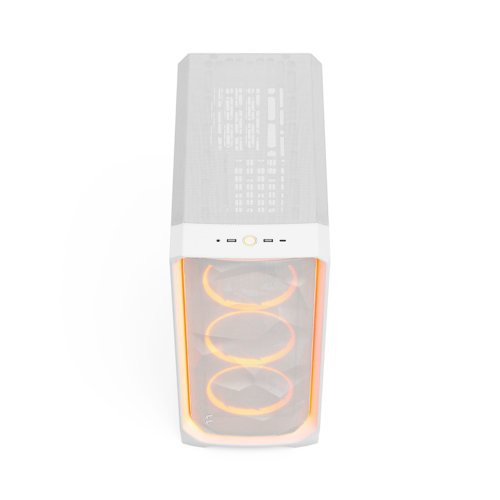 Fractal Design Meshify 3 Ambience Pro RGB White Tempered Glass Clear Tint Gaming PC Case