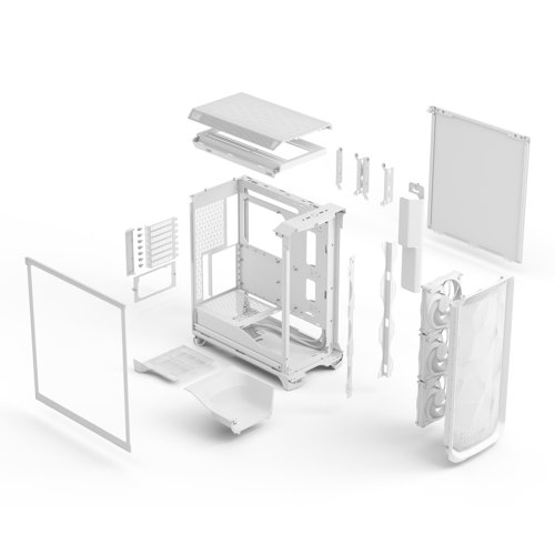 Fractal Design Meshify 3 White Tempered Glass Clear Tint Gaming PC Case