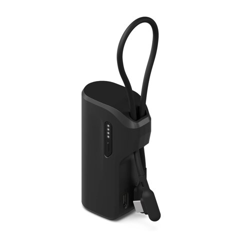 Cygnett Thumboost 5000 mAh Power Bank with USB-C Cable - Black
