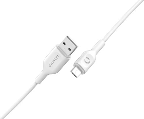 Cygnett Essentials 2.2m Micro USB to USB-A White Cable