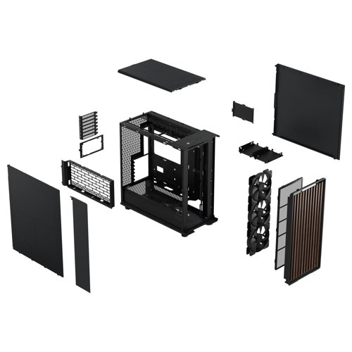 Fractal Design XL RC Charcoal Black Clear Tint Tempered Glass Mid Tower Gaming PC Case