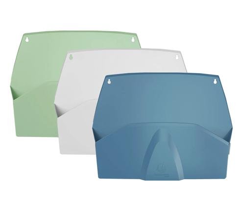 Exacompta AutentiK Horizontal Wall Sorter 3 Compartments Assorted Colours Set of 3 - 611303SETD