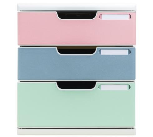 Exacompta AutentiK Modular A4 3 Drawers White Assorted - 325303D