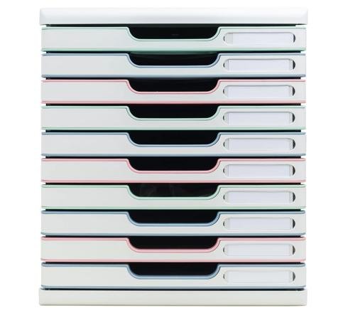 Exacompta AutentiK Modular A4 10 Drawers White Assorted - 302303D