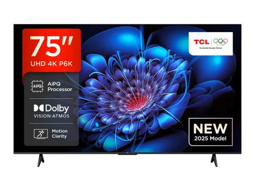 TCL P6K 75 Inch 3840 x 2160 Pixels 4K Ultra HD HDR HDMI USB Smart TV