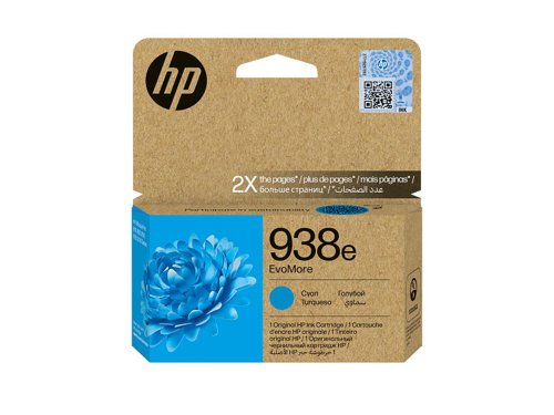 HP 938e EvoMore Cyan Ink 4S6X9PE
