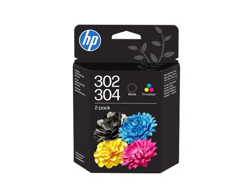HP B82L1AE/302/304 Printhead cartridge multi pack black + color 120pg + 100pg Pack=2 for HP DeskJet 1110/2130/2620/3720/OfficeJet 5200