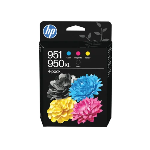 HP 951CMY/950XL Blk Ink Combo Cartridge 4-Pk Z8Z14-67005