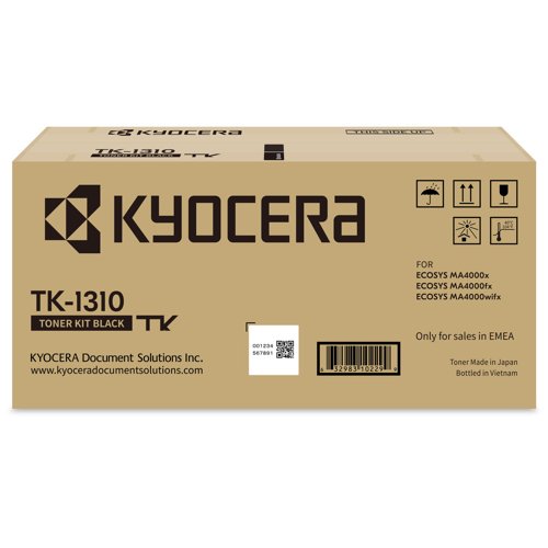 Kyocera Black Toner Cassette TK-1310 3K Pages ISO 19752 1T0C150NL1