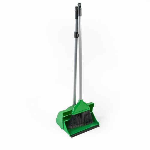 Lobby Dustpan and Brush Green (1)