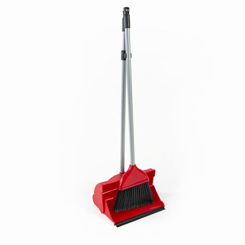 Lobby Dustpan and Brush Red (1)