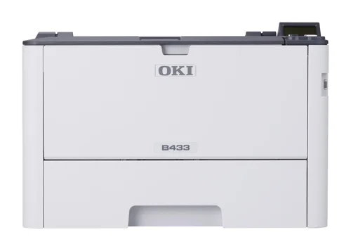 OKI9006247 | The OKI B433 is a compact A4 mono printer designed for speed and low-fuss operation. Its digital LED engine outputs crisp 1200 x 1200 dpi text and graphics, while auto duplex, front-access maintenance and robust security features suit busy desks and shared spaces.Ideal for small teams that want quality mono output, simple management and scalable capacity without the footprint.