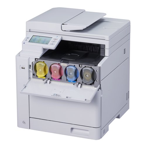 OKI9006253 | The MC554 is a versatile A4 colour multifunction printer designed to meet the demands of modern offices. Despite its compact footprint, it delivers the performance, responsiveness, and functionality expected from a professional MFP, combining print, scan, copy, and fax from a single, easy-to-manage device.Fast first-page output and responsive operation help keep everyday tasks moving, while flexible paper handling supports a wide range of document types, sizes, and weights. The optional additional tray increase capacity to meet the needs of growing teams and higher workloads, reducing interruptions and improving productivity.Designed with usability and efficiency in mind, the MC554 features an intuitive user interface, low power consumption, and robust construction. High-speed scanning, secure document handling, and modern connectivity options support efficient workflows across shared office environments.