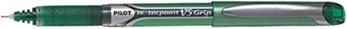 Pilot Hi-Tecpoint V5 Grip Liquid Ink Rollerball Green - Fine Tip (12)