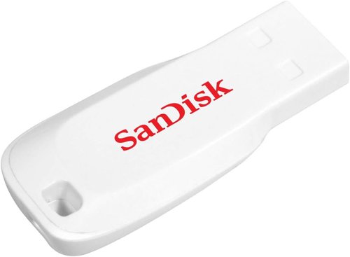 Sandisk Cruzer Blade 16 GB USB Type-A 2.0 Capless 2.5 g White