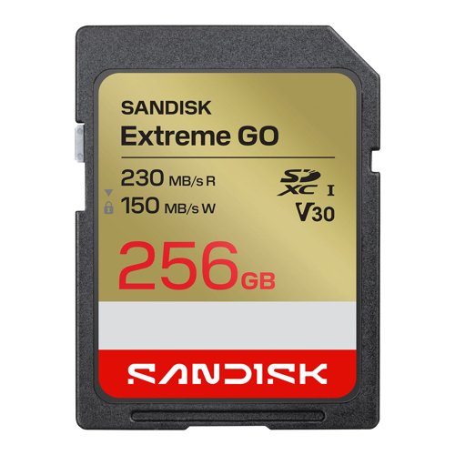 Sandisk Extreme GO 256 GB SDXC UHS-I 230 MB/s 150 MB/s Class 3 (U3)