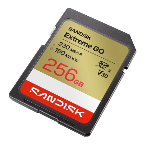 Sandisk Extreme GO 256 GB SDXC UHS-I 230 MB/s 150 MB/s Class 3 (U3)