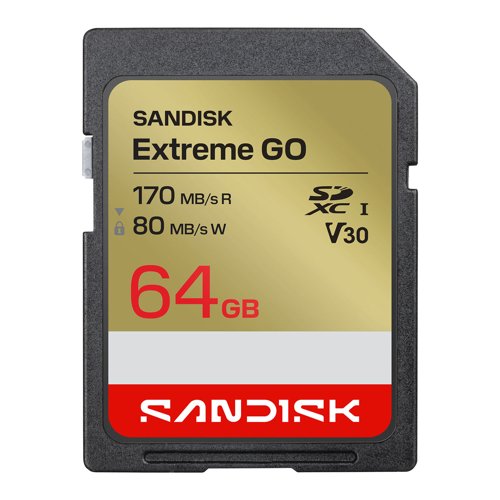 Sandisk Extreme GO 64 GB SDXC UHS-I 170 MB/s 80 MB/s Class 3 (U3)