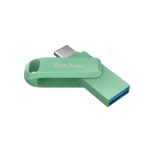 SDDDC32T00AG | Looking for storage that works across your USB Type-C™ and Type-A devices? Whether you’re capturing photos from your latest adventure or creating content in the office, the SanDisk Ultra Dual Drive Go USB Type-C™ is the 2-in-1 flash drive that makes it easy to move files between USB Type-C™ macOS devices, Windows® PCs, and USB Type-A computers. Automatically back up your photos, videos, music, documents and contacts on the SANDISK app for macOS, and Windows® devices. Plus, the dual-purpose swivel design helps protect connectors and features a keyring hole to take your drive on the go.
