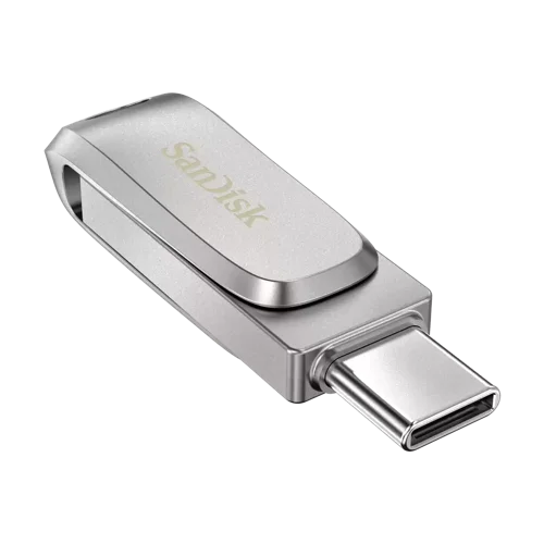 SDDDC4T00 | Looking for stylish storage that works across your USB Type-C™ and Type-A devices? Whether you’re taking amazing photos of your latest adventure or creating content in the office, the SanDisk Ultra Dual Drive Luxe USB is the all-metal casing, 2-in-1 flash drive that lets you easily move files between your USB Type-C™ tablet and Mac or USB Type-A computer. Just plug in this premium drive to easily free up space on your devices or to automatically back up your photos, videos, music, documents and contacts. Plus, the dual-purpose swivel design in a high-quality metal housing helps protect connectors and features a keyring hole to take your drive on the go.